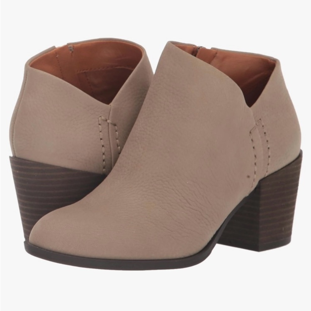 Lucky Brand Bellita Seneca Rock Embossed Nubuck Ankle Bootie